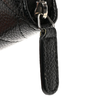 Chanel Caviar Quilted Zip Coin Purse Black 9 of 10