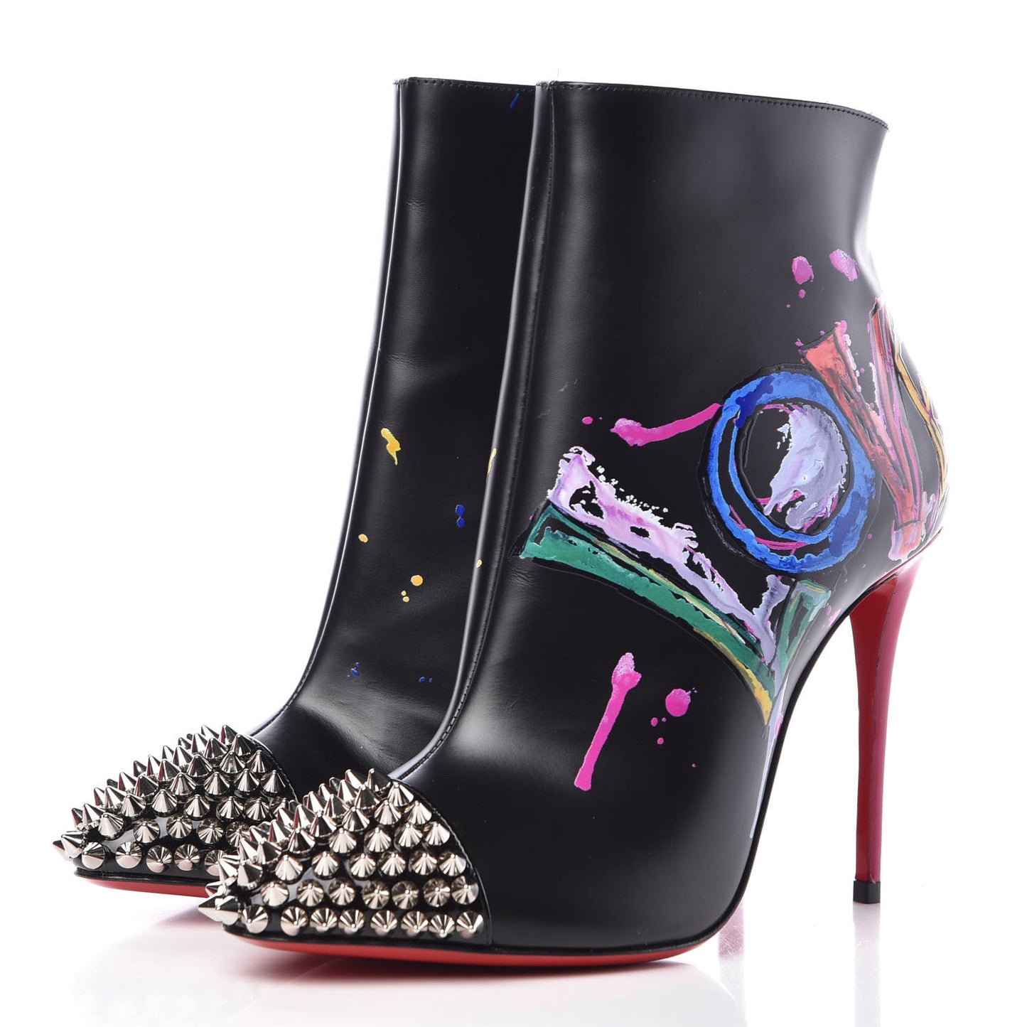 Calfskin Patent Love Is A Boot 100 Booties 36 Black