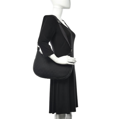 Gucci Monogram Medium Half Moon Hobo Black 2 of 10