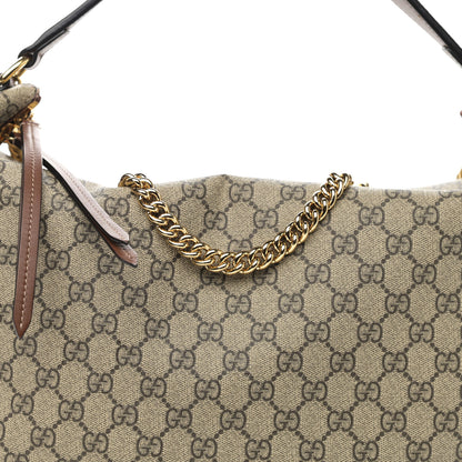 Gucci GG Supreme Monogram Large Linea A Hobo Light Brown 9 of 11