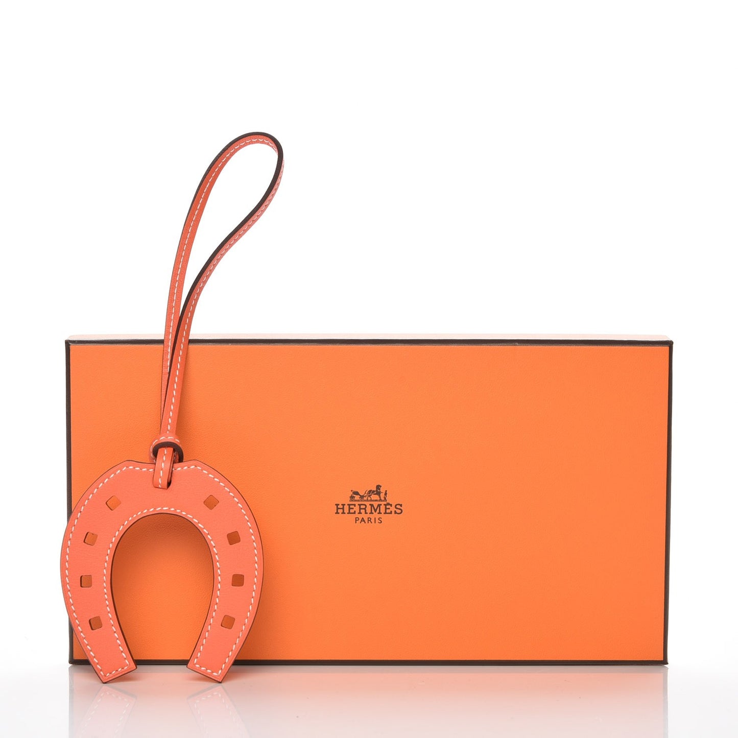 Swift Paddock Horseshoe Bag Charm Orange Poppy