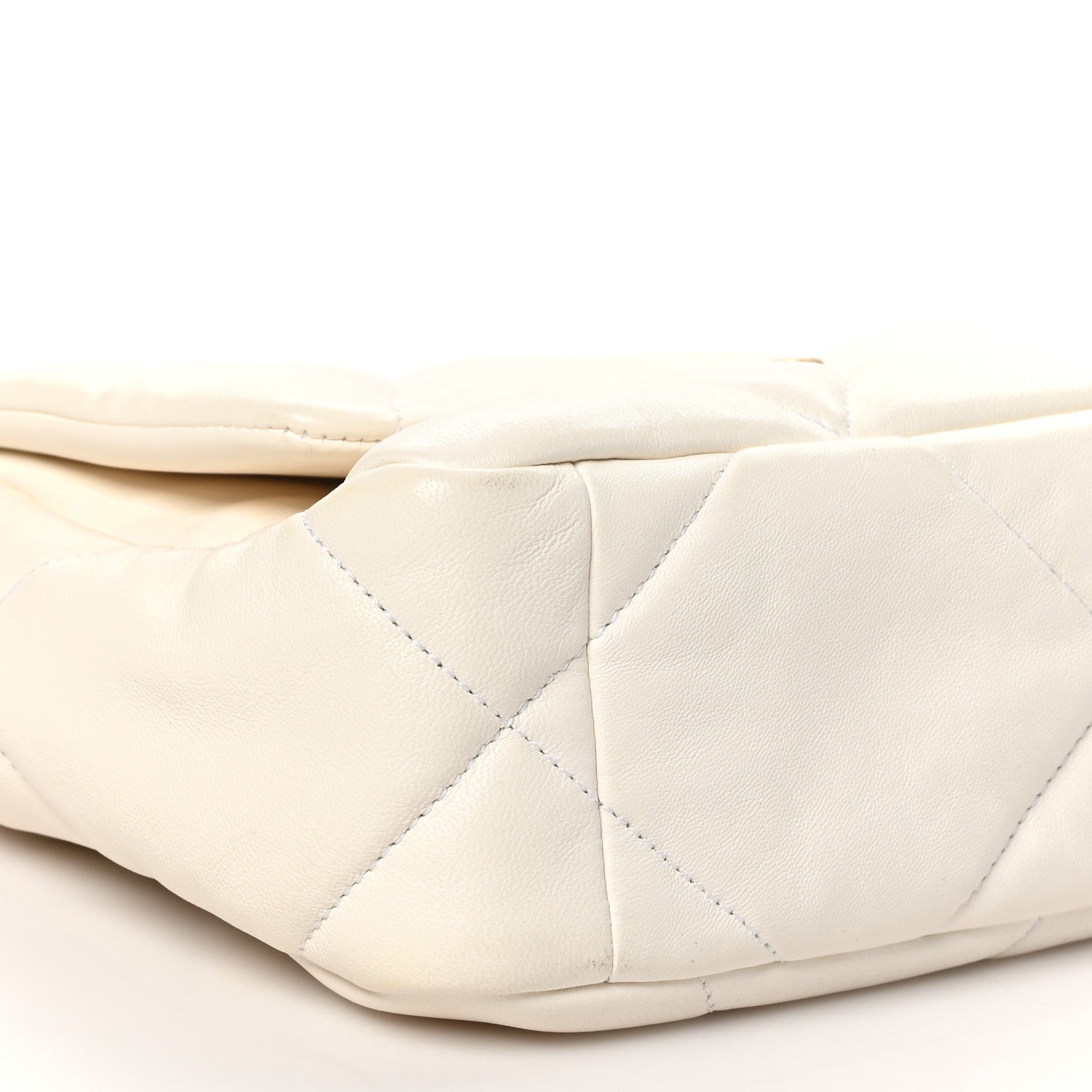 Chanel Lambskin Quilted Medium Chanel 19 Flap White 9 of 10