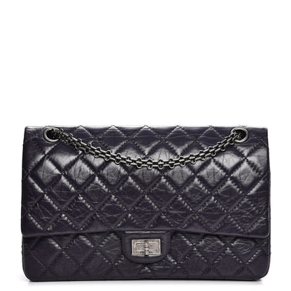 Chanel Metallic Aged Calfskin Quilted 2.55 Reissue 226 Flap Dark Purple 1 of 7