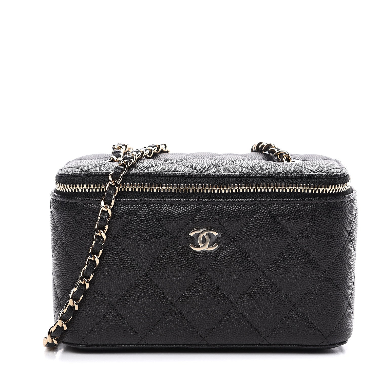 Chanel Caviar Quilted Small Vanity Case With Chain Black 1 of 9