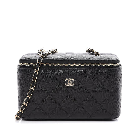 Chanel Caviar Quilted Small Vanity Case With Chain Black 1 of 9
