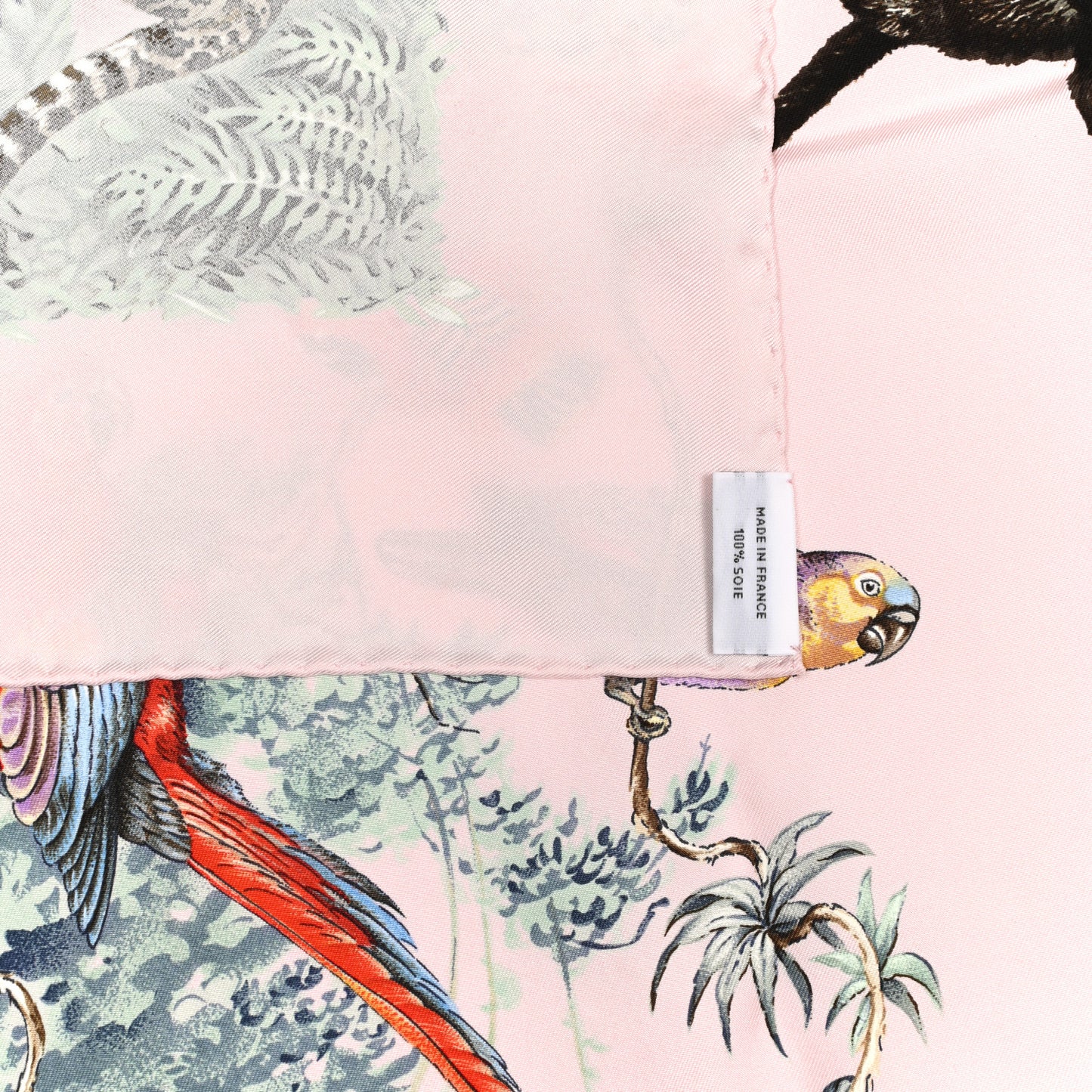 Silk Equateur Scarf 90 Rose Pale Aqua Taupe