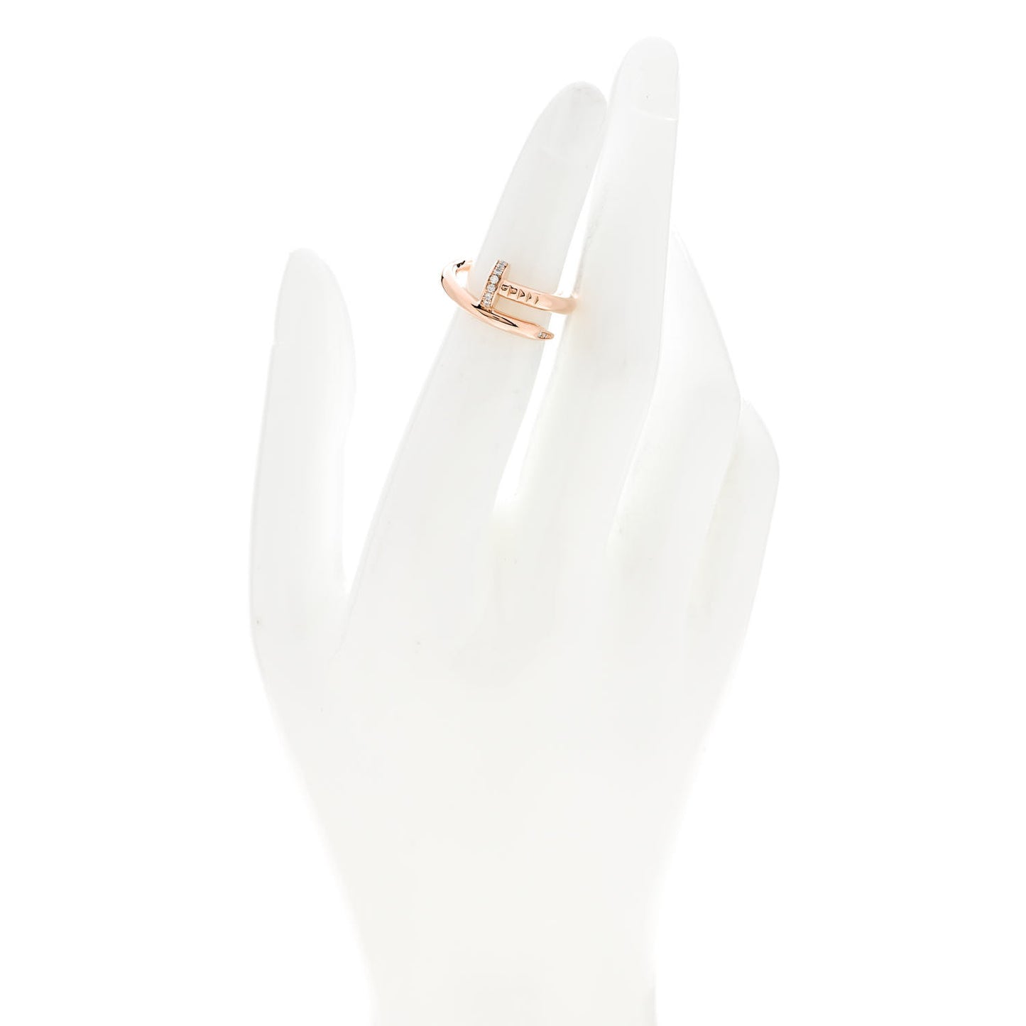 18K Pink Gold Diamond Juste Un Clou Ring 50 5.25