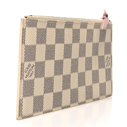 Louis Vuitton Damier Azur Felicie Chain Wallet Zippered Insert Rose Ballerine 3 of 7
