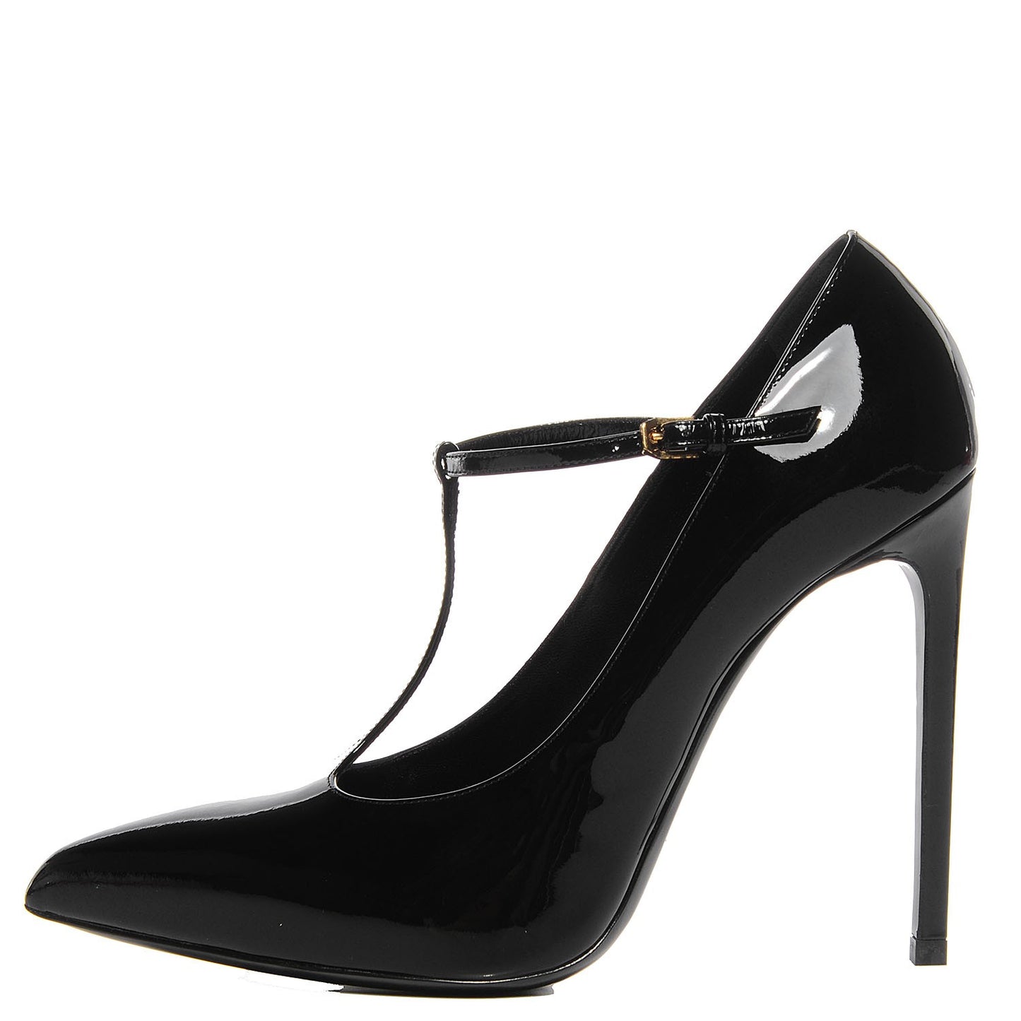 Patent T-Strap Pumps Black 39