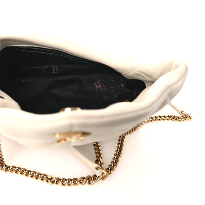 Saint Laurent Lambskin Quilted Toy Loulou Puffer Monogram Chain Satchel Crema Soft 5 of 14