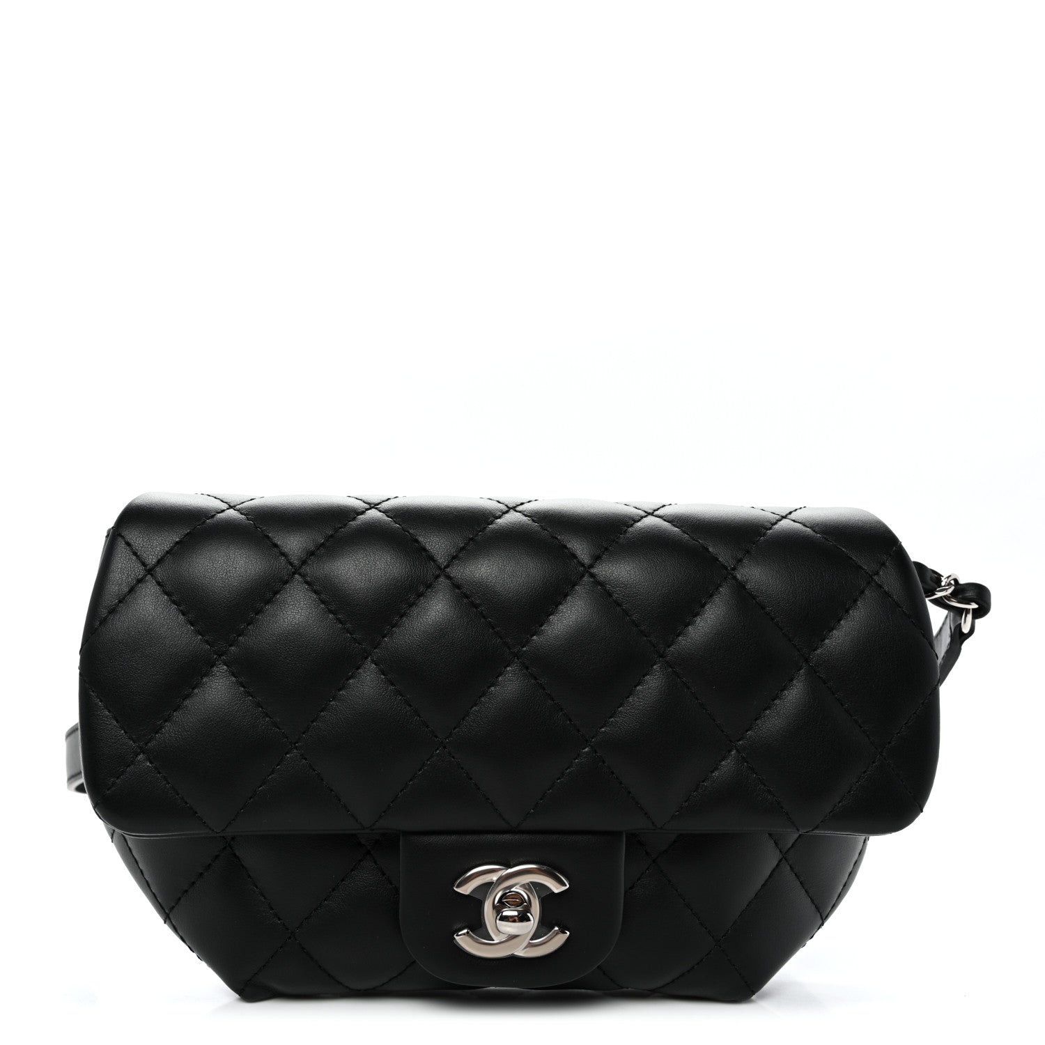 Chanel Calfskin Quilted CC Uniform Flap Belt Bag Black 1 of 10