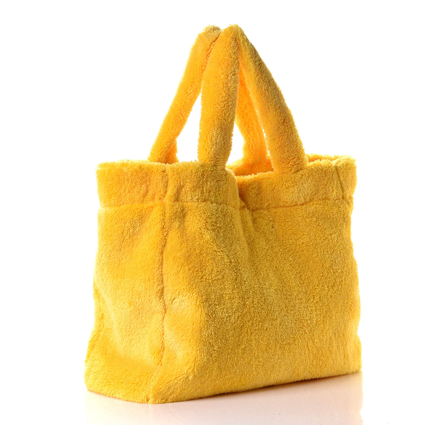Terry Cloth Tote Bag Giallo Black