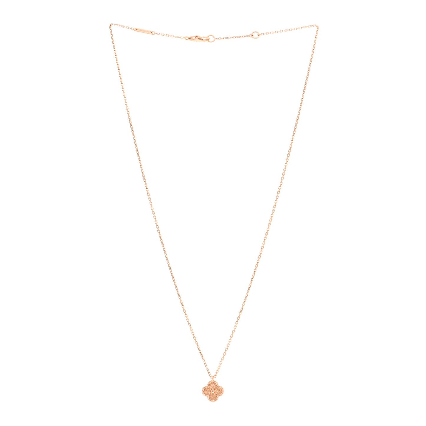 18K Rose Gold Sweet Alhambra Pendant Necklace