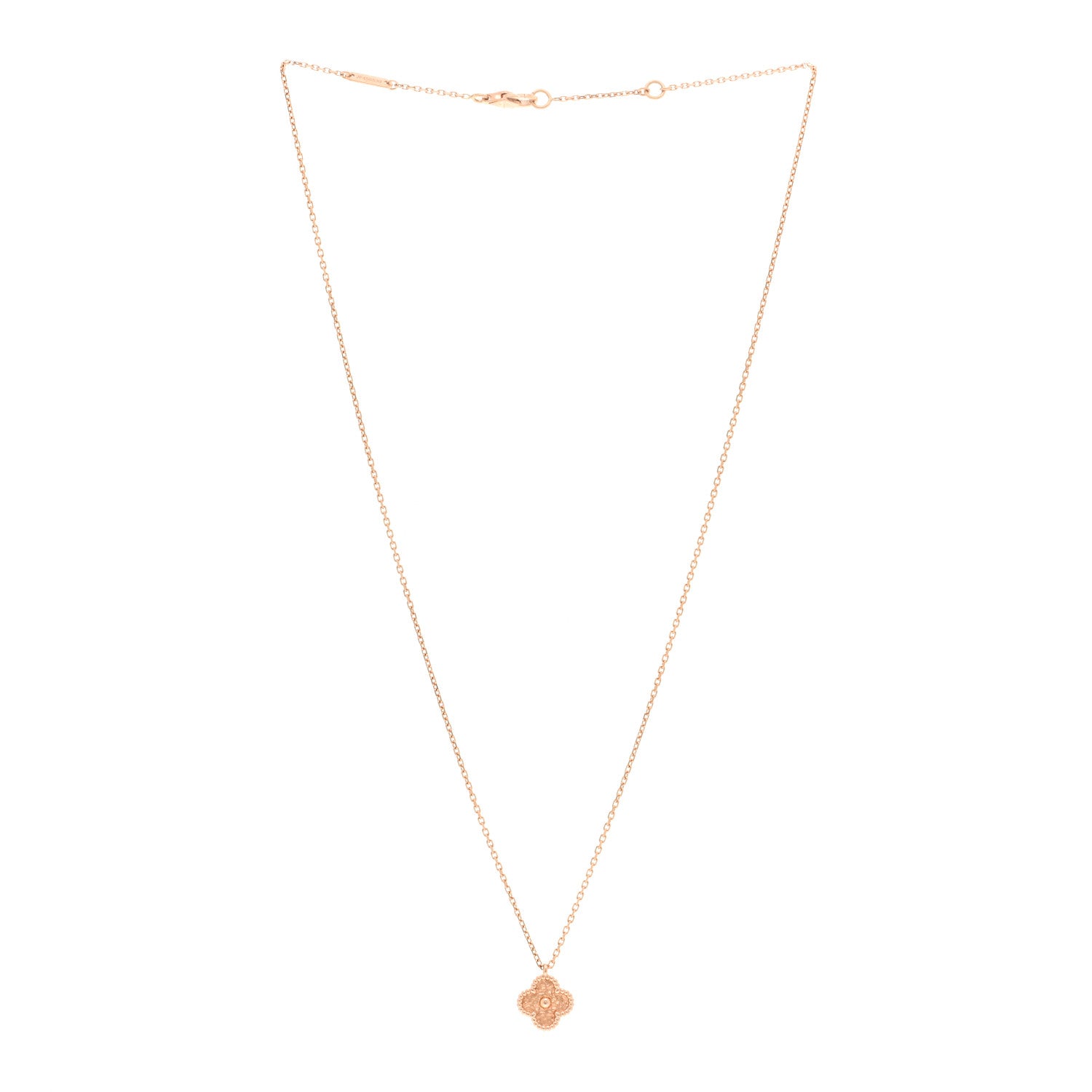 Van Cleef & Arpels 18K Rose Gold Sweet Alhambra Pendant Necklace 3 of 5