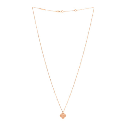 Van Cleef & Arpels 18K Rose Gold Sweet Alhambra Pendant Necklace 3 of 5
