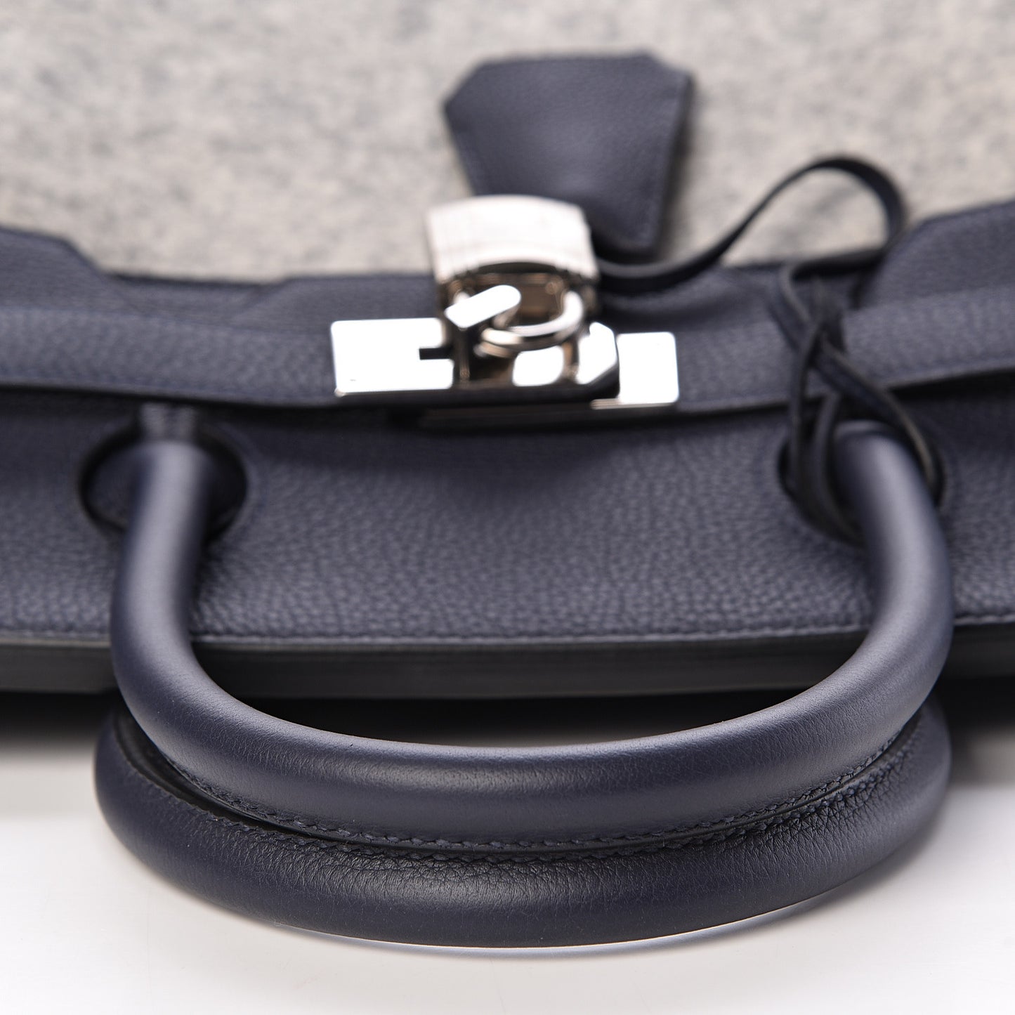 Togo Todoo Feutre HAC Birkin 40 Gris Clair Bleu Nuit