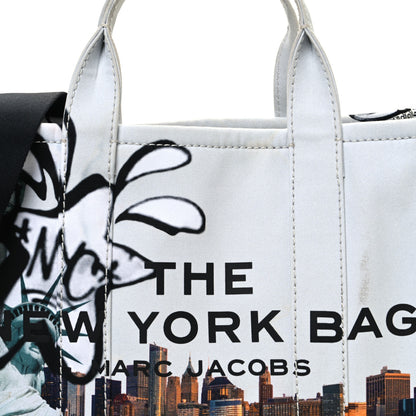 Marc Jacobs Cotton Canvas City Print Medium Tote Bag New York City 8 of 14