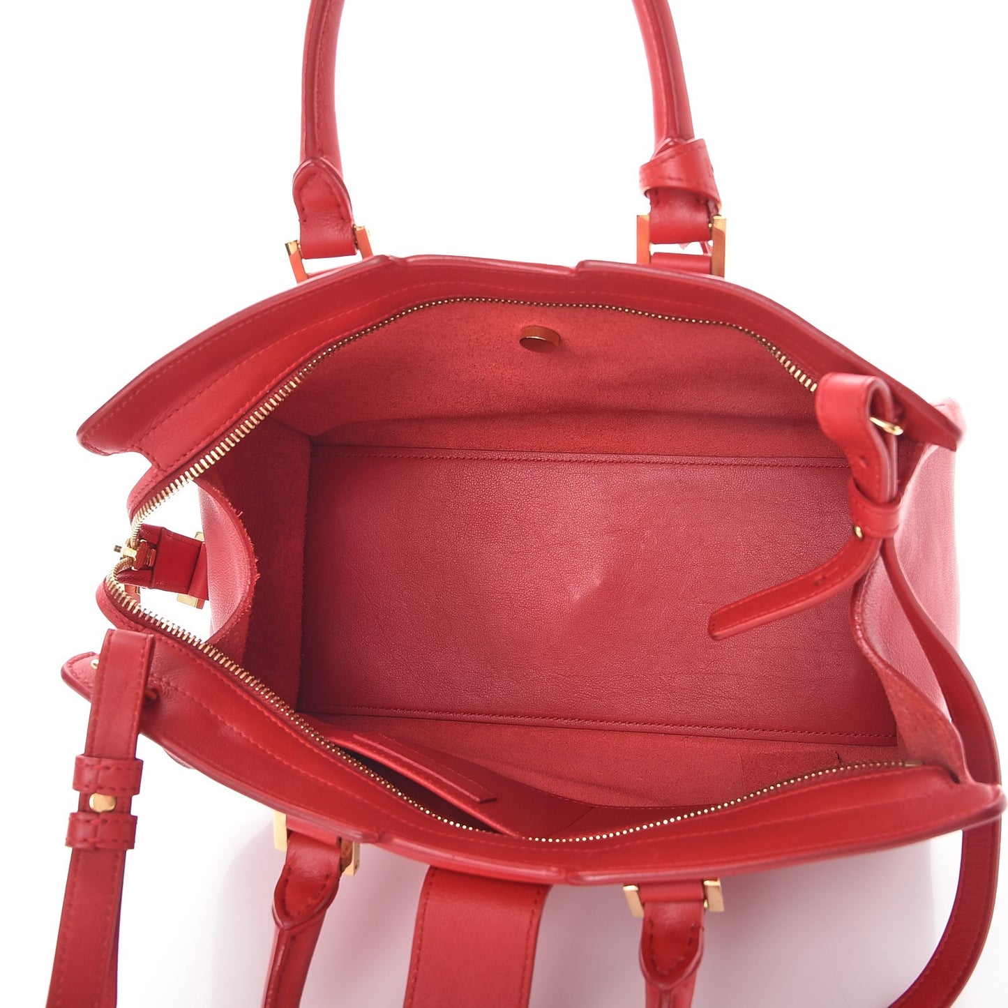 Calfskin Small Classic Y Cabas Red