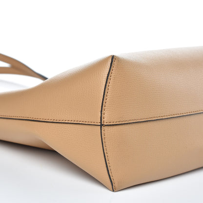 Fendi Vitello Vienna Enamel F is Fendi Shopping Tote Miele Scuro Taupe 10 of 11