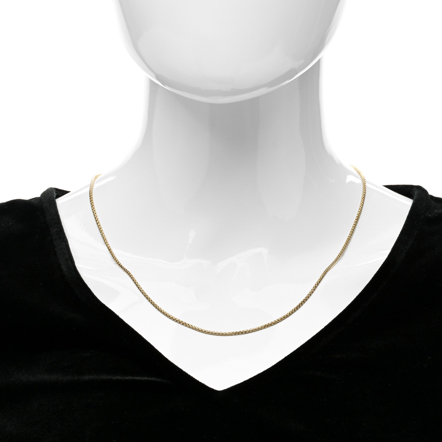 David Yurman 18K Yellow Gold 1.7mm Box Chain Necklace 20" 2 of 5