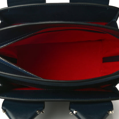 Christian Louboutin Suede Grained Calfskin Studded Small Eloise Tote Navy Blue 5 of 11