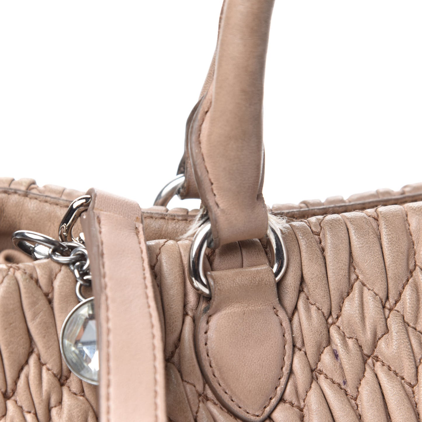 Nappa Matelasse Swarovski Crystal Tote Cammeo