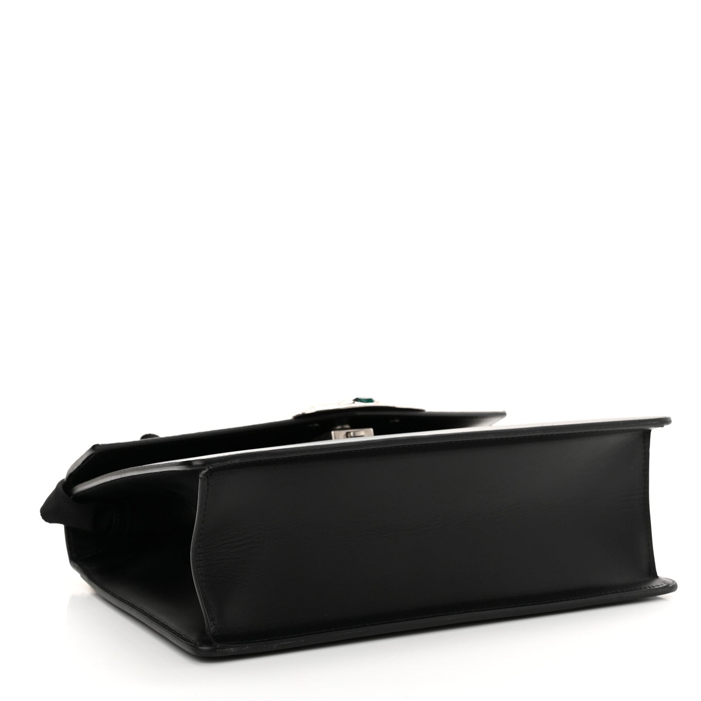 Calfskin Snakeskin Small Lilith Top Handle Bag Black