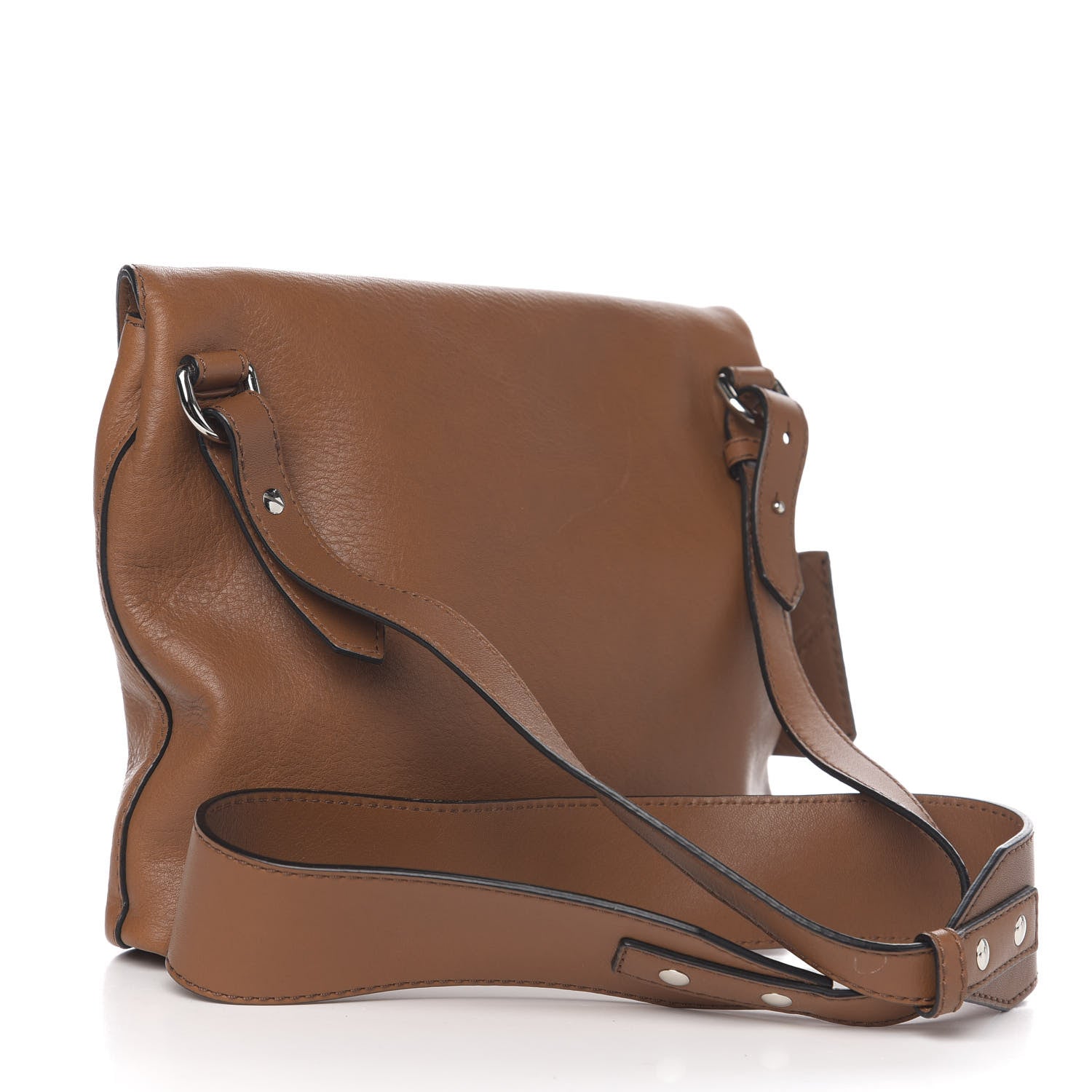 Burberry Calfskin Studded Padlock Messenger Bag Brown 2 of 9