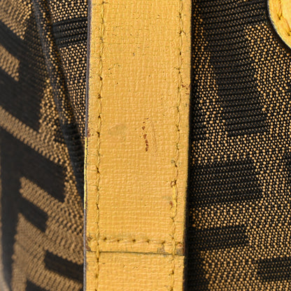 Fendi Zucca Vitello Elite Small Boston Tobacco Yellow 17 of 18