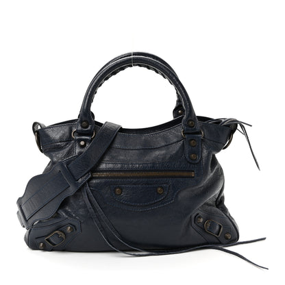 Balenciaga Agneau Classic Hardware Town Bleu Obscur 1 of 10