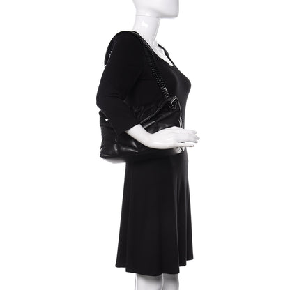 Saint Laurent Lambskin Quilted Small Loulou Puffer Monogram Chain Satchel Black 2 of 12