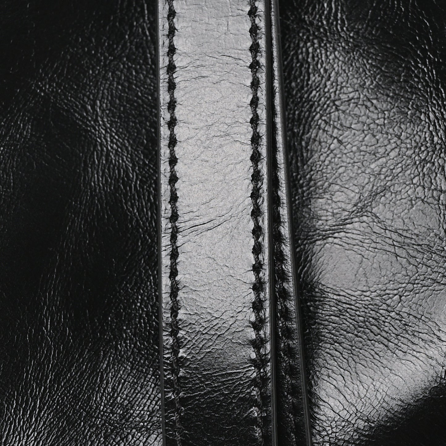 Shiny Calfskin Marcie Hobo Bag Black
