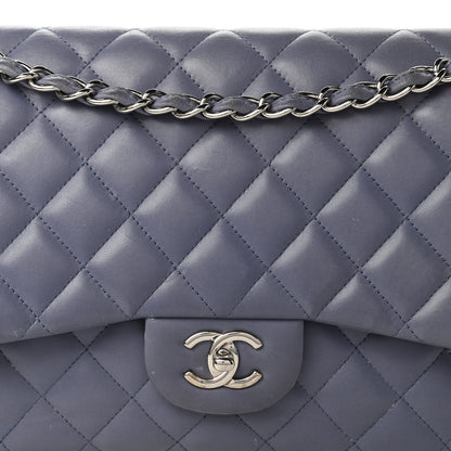 Chanel Lambskin Quilted Jumbo Double Flap Light Purple 10 of 12