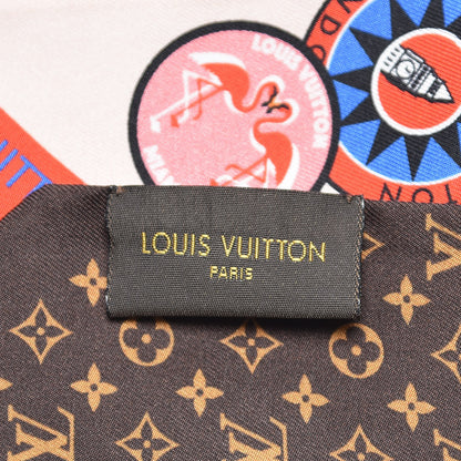 Louis Vuitton Silk Monogram World Tour Stickers BB Bandeau Nude 3 of 4