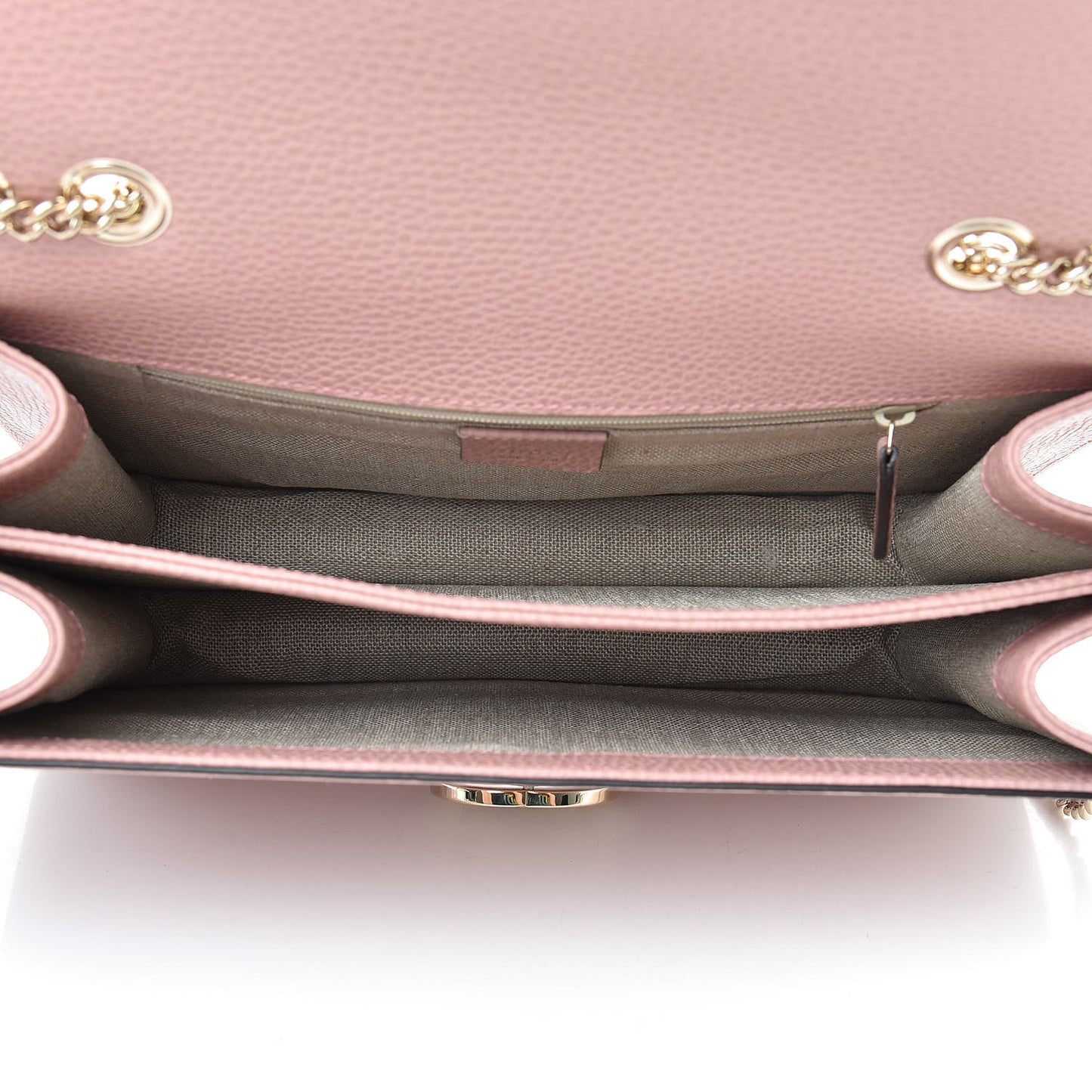 Dollar Calfskin Interlocking G Shoulder Bag Soft Pink