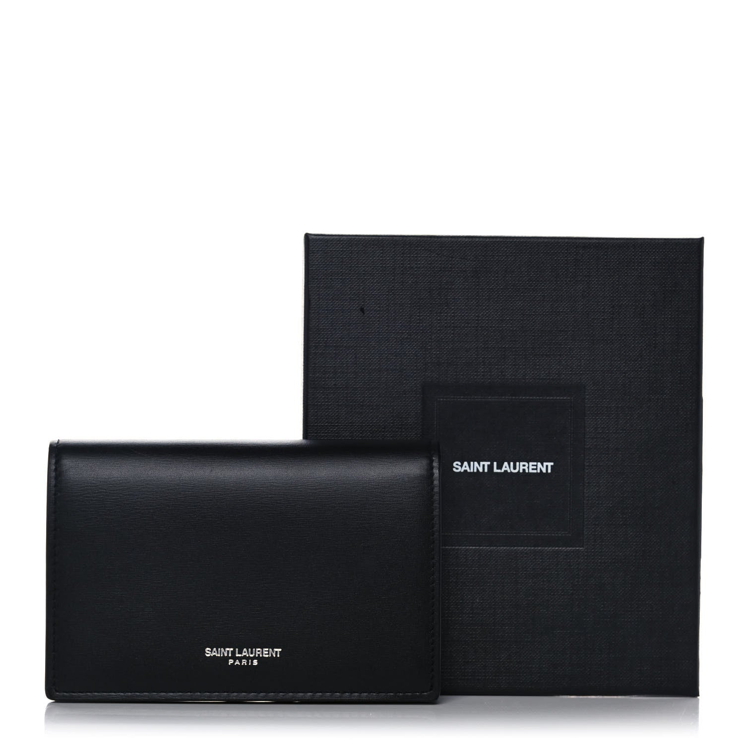 Saint Laurent Calfskin Fragments Flap Wallet Black 12 of 12