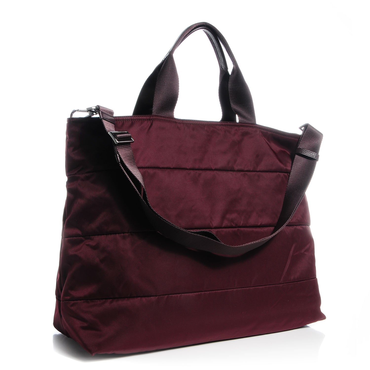 Prada Tessuto Nylon Shopping Tote Bordeaux 3 of 11