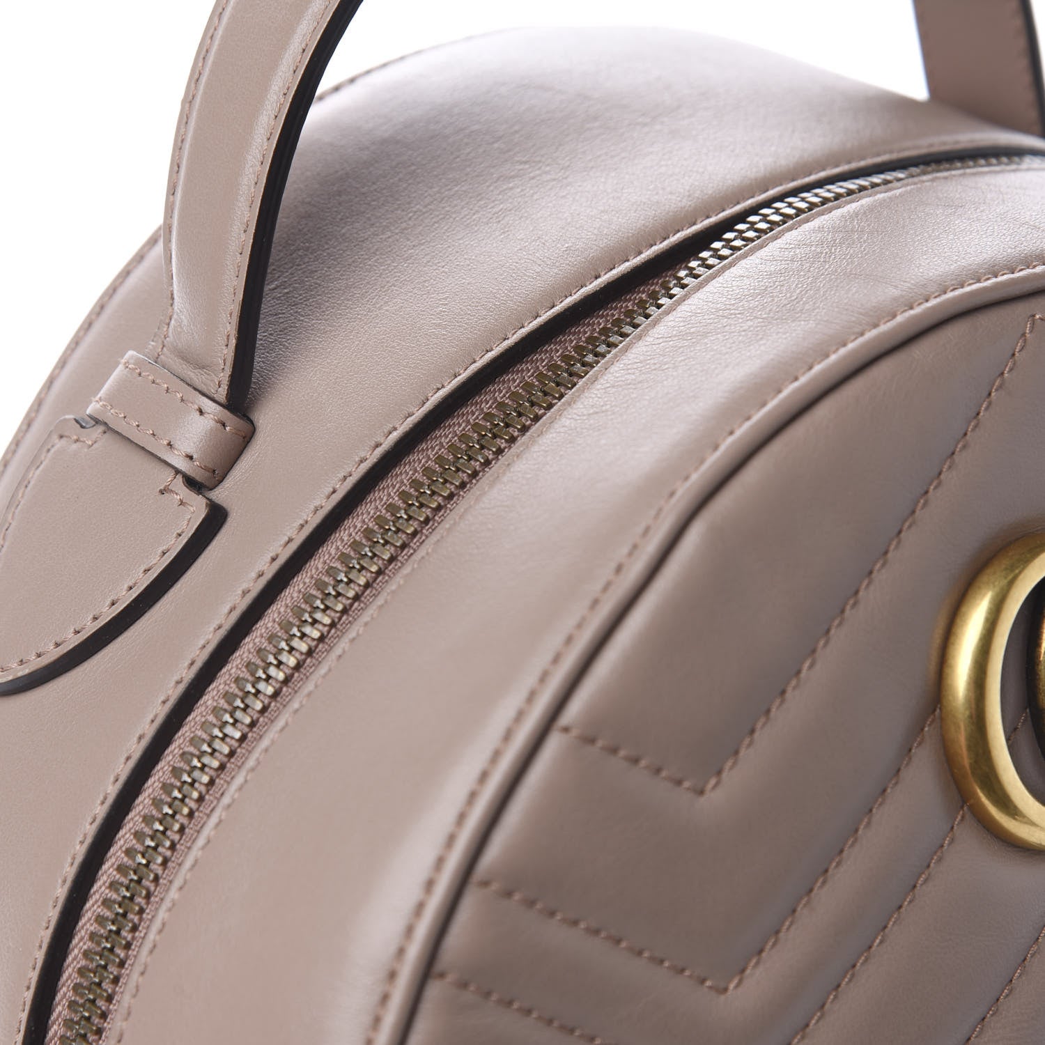 Gucci Calfskin Matelasse GG Marmont Dome Backpack Porcelain Rose 7 of 12