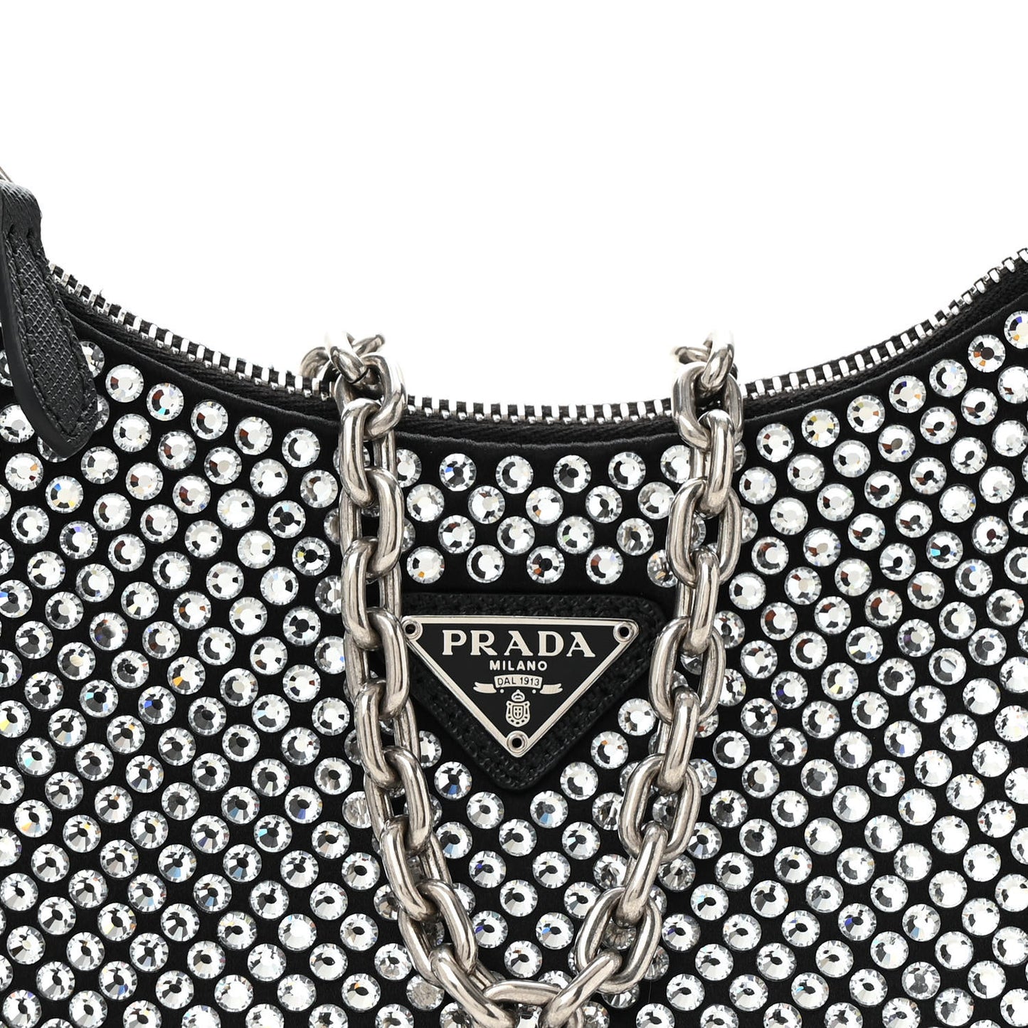 Satin Crystal Re-Edition 2005 Shoulder Bag Cristal