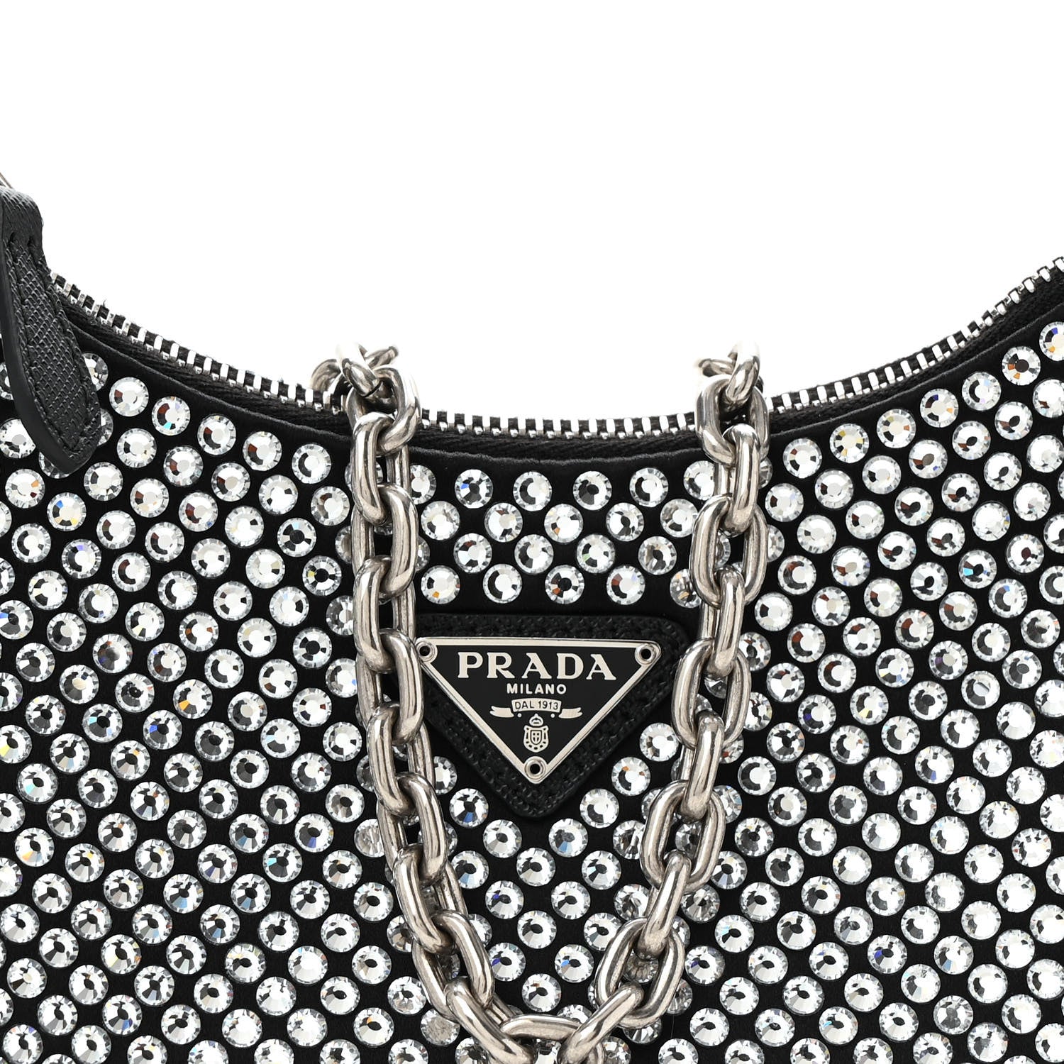 Prada Satin Crystal Re-Edition 2005 Shoulder Bag Cristal 8 of 12