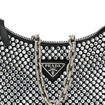 Prada Satin Crystal Re-Edition 2005 Shoulder Bag Cristal 8 of 12