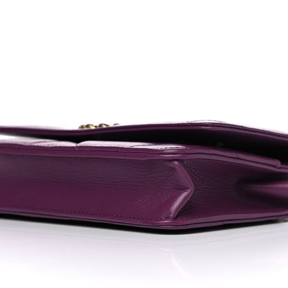 Chanel Lambskin Quilted Chanel 19 Wallet On Chain WOC Purple 13 of 14