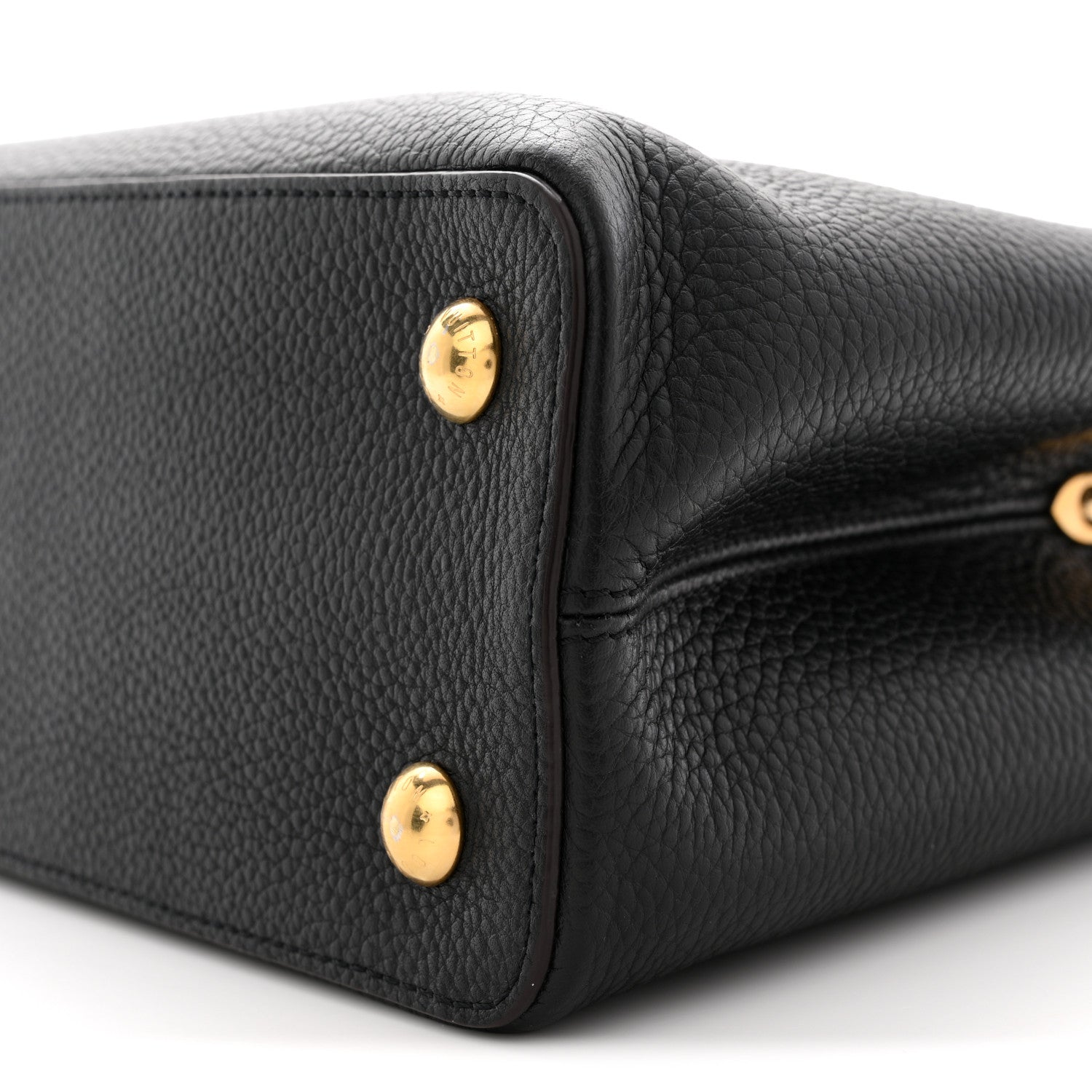 Louis Vuitton Taurillon Capucines MM Black Fuchsia 9 of 10
