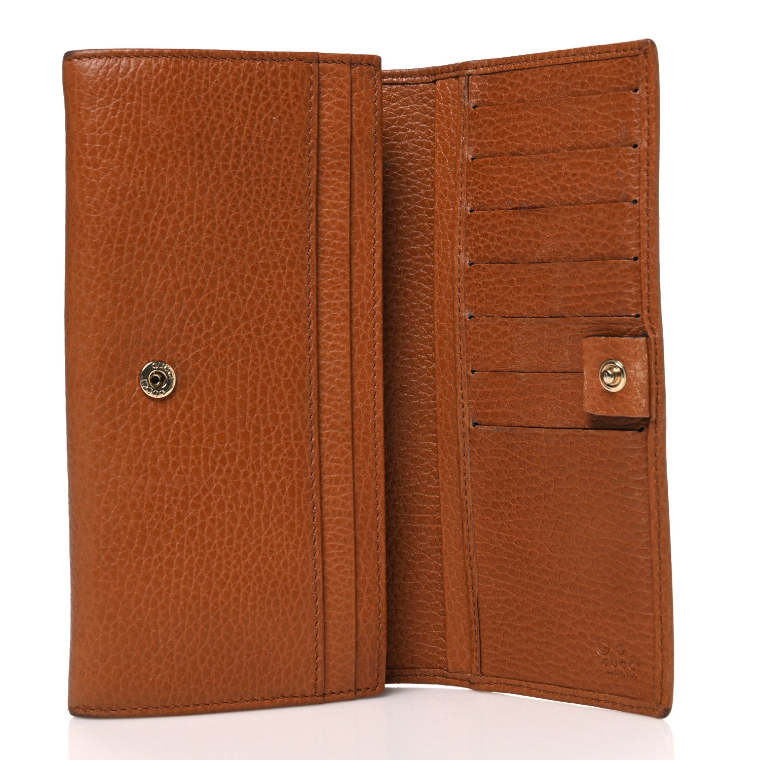 Gucci Dollar Calfskin Continental Flap Wallet Cuir 6 of 10