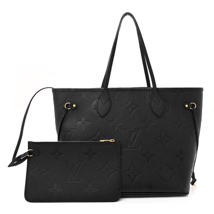 Louis Vuitton Empreinte Monogram Giant Neverfull MM Black 3 of 11