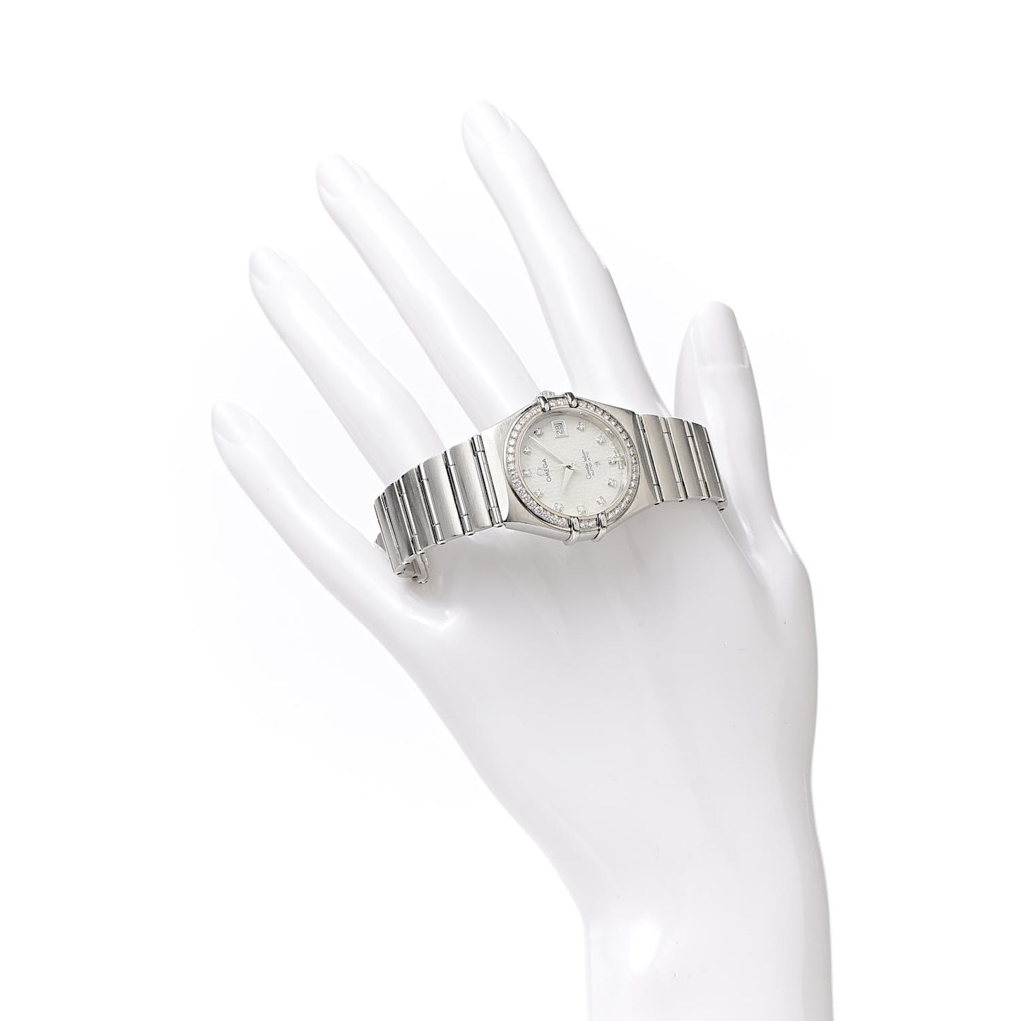 Stainless Steel Diamond Bezel Mother of Pearl 25mm Constellation Quartz Watch 1498.75.00