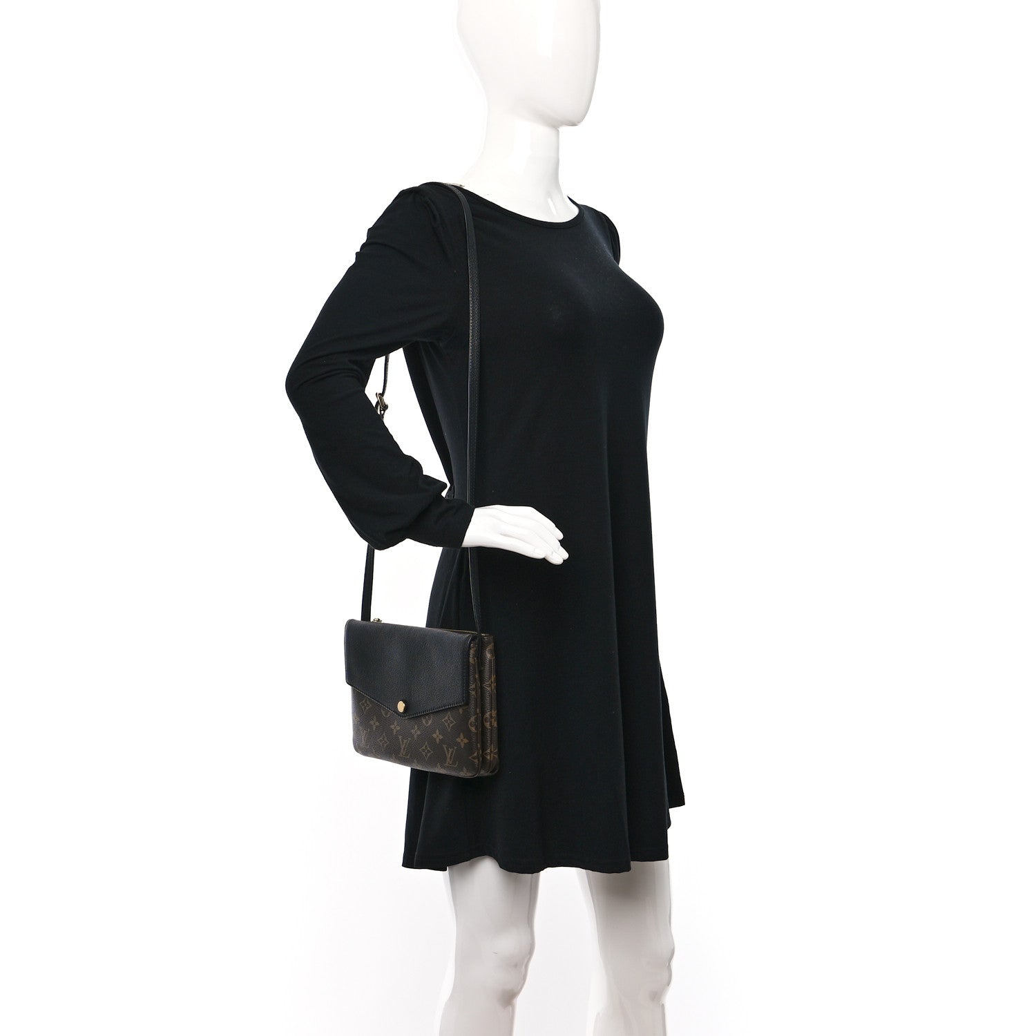 Louis Vuitton Monogram Twice Pochette Black 3 of 9
