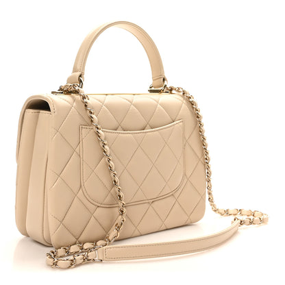 Chanel Lambskin Quilted Small Trendy CC Dual Handle Flap Bag Light Beige 3 of 10