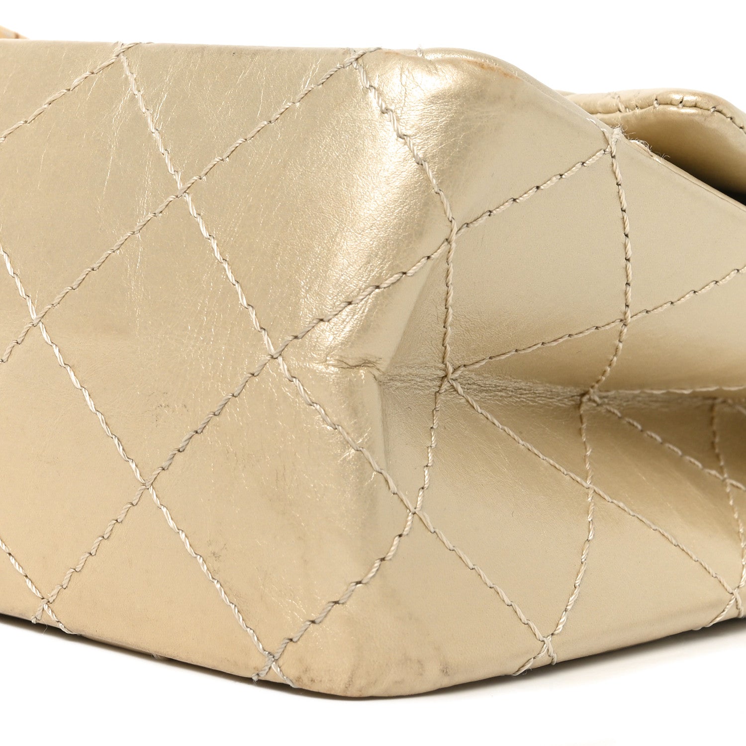 Chanel Metallic Aged Calfskin Quilted 2.55 Reissue 226 Flap Pale Gold 10 of 11