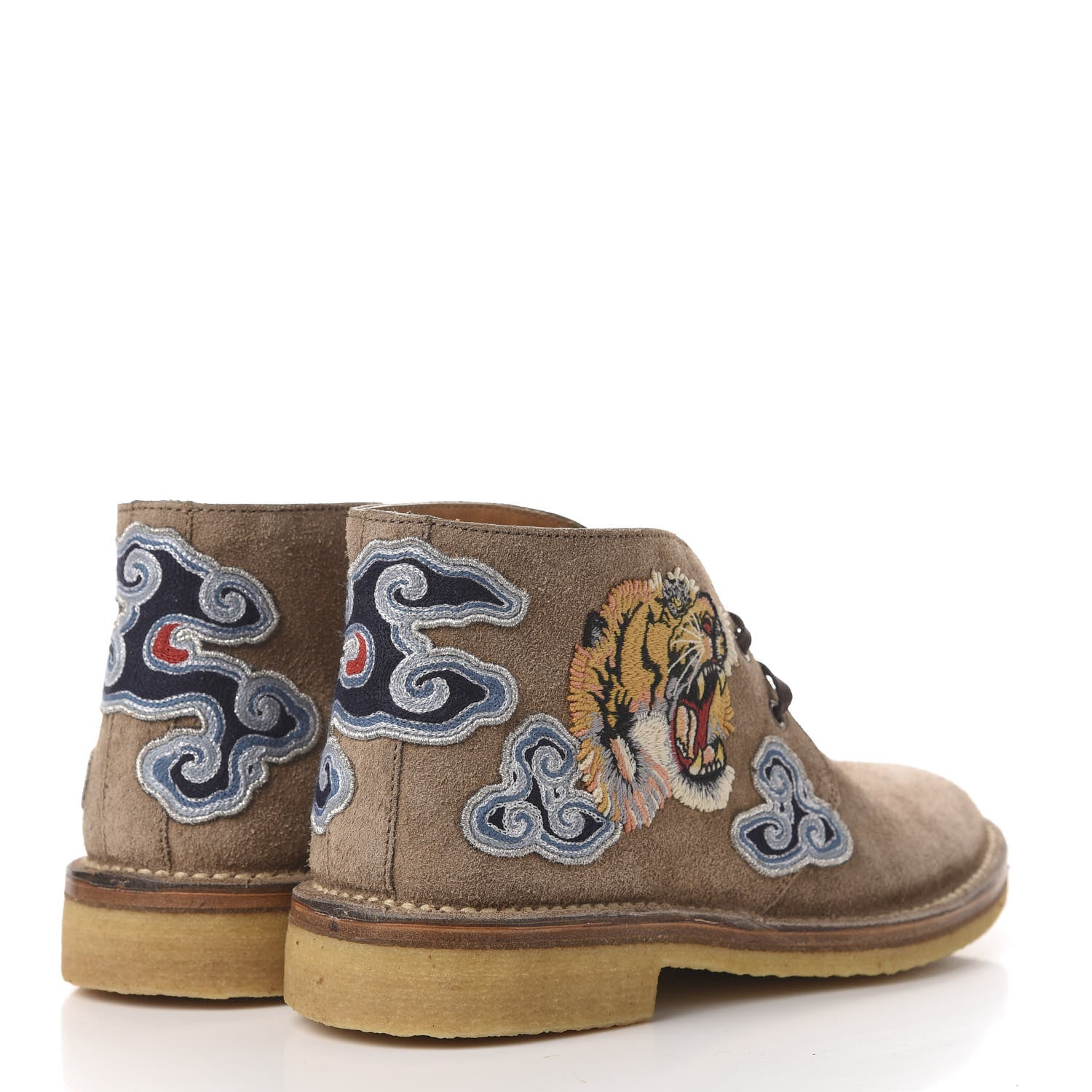 Gucci Suede Tiger Mens Chukka Boot 5 Ardesia 4 of 9